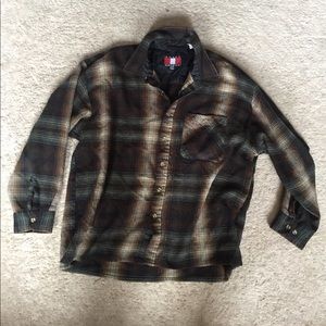 Vintage Boxer America Brown Plaid Shirt